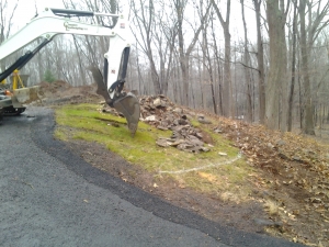 New England Fieldstone Retaining Wall