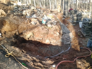 New England Fieldstone Retaining Wall