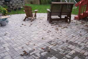 Herringbone Patio & Wall