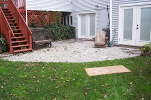 Herringbone Patio & Wall