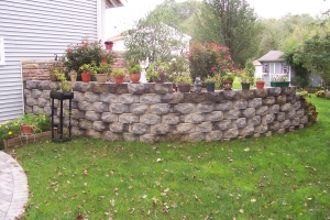 Herringbone Patio & Wall