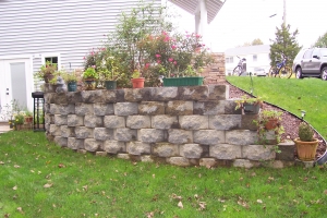 Herringbone Patio & Wall