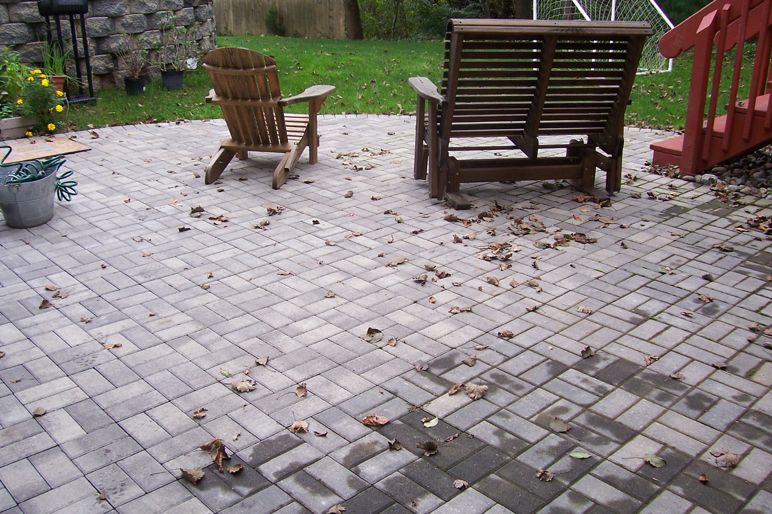 New Herringbone Patio Design for Small Space